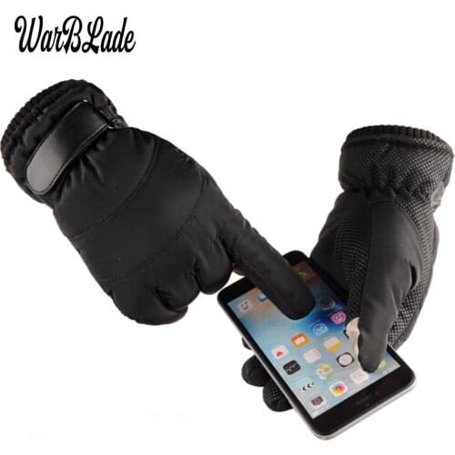 Men Mittens Anti Slip Men Driving Motocycle Gloves Luxury Cotton Winter Screen Gloves Unisex Women Sports Military Glove WBL