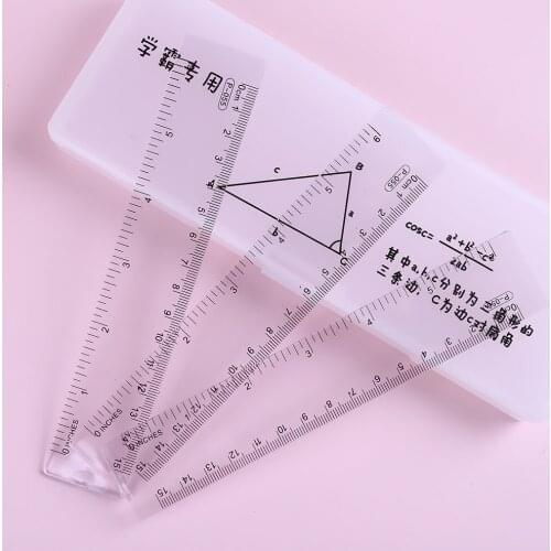 School Office stationery set for Tailors pattern Ruler Angle ruler Drawing curve for Math 90 degree Rulers school accessories