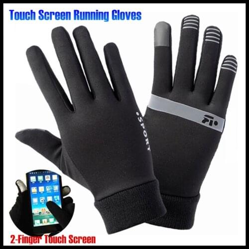 Men&Women Winter Warm Lightweight 2-Finger Touch Screen Gloves,Super Elastic Quick-dry,Non-slip,Jogging Sporting Magic Gloves