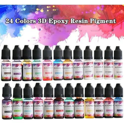 10ML Epoxy Resin Pigment For Handmade Resin Silicome Molds Liquid Colorant Dye Ink Diffusion Resin Jewelry Making