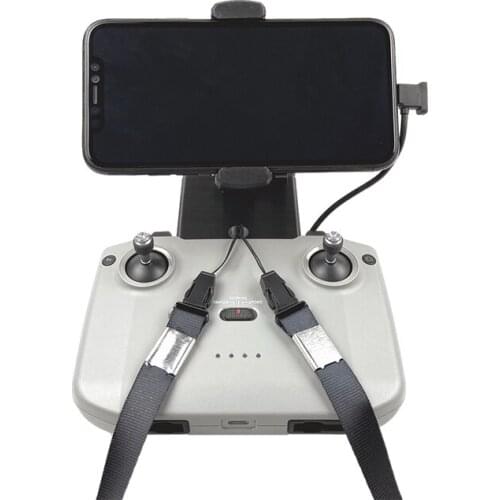 Suitable for DJI Mavic Air2/2S/Mini2 Front Adjustable Angle Mobile Phone Holder Bracket Remote Control Lanyard Drone Accessories