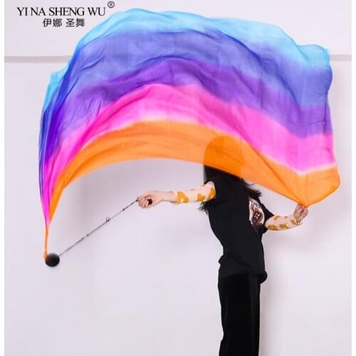 Belly Dance Accessory Customized Silk Veil 2 Pcs Poi Sets Chain Thrown Balls Belly Dance Professional Performance Props Scarves