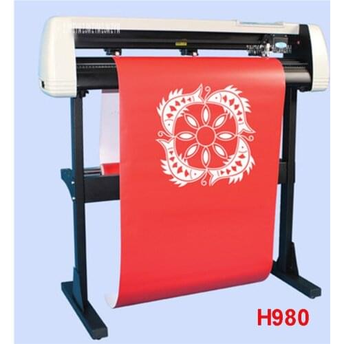 Cutting Plotter With Stand Garment /Silhouette Reflective media Cuttter Machine 100W Auto-contour 780mm / s 110V/220V H980
