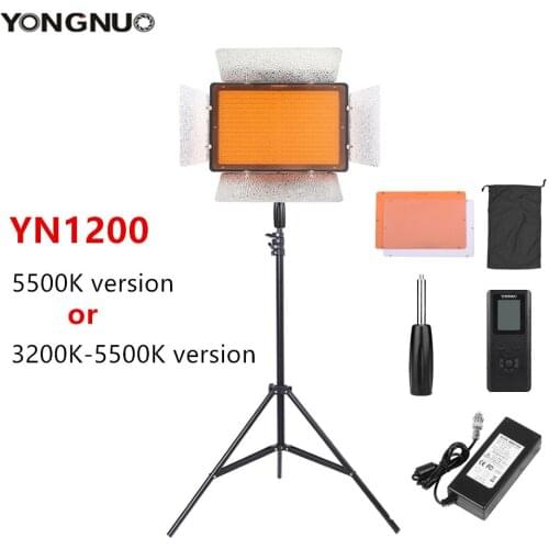Yongnuo YN1200 Pro LED Video Fill Light 3200-5500K Adjustable Color Temprature Studio lamp with tripod for makeup vlog TikTok
