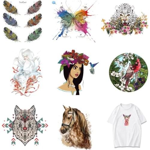 Iron-on Transfers for Clothing Patches for Jackets Stickers Rock Diy Animals Patch Flex Fusible Transfer Vinyl Adhesive Stripe A