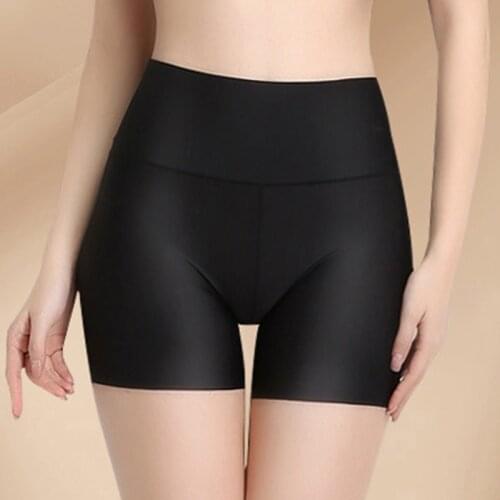 Women Safety Shorts Pants Seamless Nylon High Waist Panties Anti Emptied Boyshorts Pants Anti-glare Girls Slimming Underwear