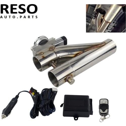 Universal 3" Electric Exhaust Downpipe Cutout E-Cut Out Dual-Valve Remote Wireless Stainless Steel 304