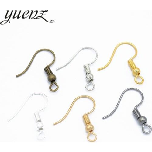 YuenZ 100 pcs 6 Color DIY Iron Earring Hook Findings Earrings Clasps Hooks For Earrings Jewelry making 20*17mm V101