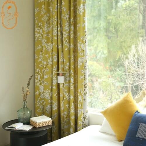 North European and American Style Pastoral Style Jacquard Curtains Blackout Curtains for Bedroom Living Room Bay Window
