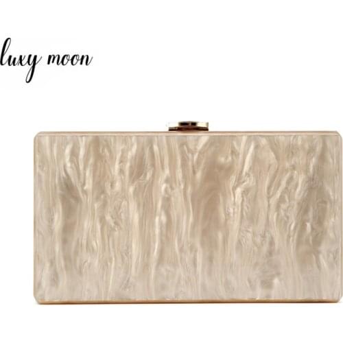 Acrylic Bag Women Evening Clutch Bag Champagne Acrylic Day Clutches Party Purse Female Chain Shoulder Messenger Bag Bolso ZD1289