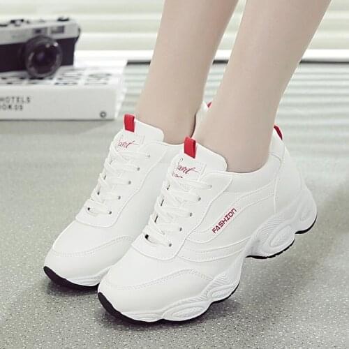 Autumn Shoes Woman Chunky Sneakers Lace Up Women Walking Platform Ladies Flats Vulcanized Shoes Comfort Winter Womens Footwear