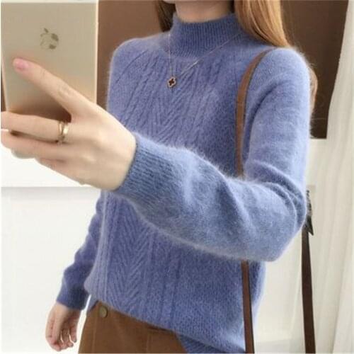 Pullover womens sweaters autumn winter O-neck long-sleeved short paragraph bottoming shirt womens version of the loose