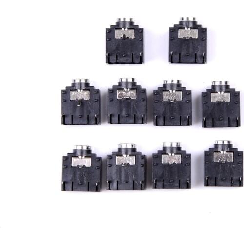 10 Pcs 3 Pin 3.5mm PCB Mount Female Stereo Jack Socket Connector