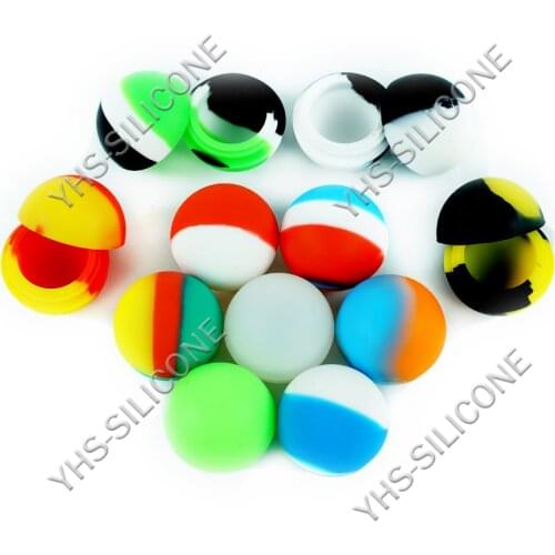 10Pcs 5.6ml Silicone Ball Shape Container Non-stick Storage Ball for Wax Oil Silicone Dab Wax Container Easy to clean