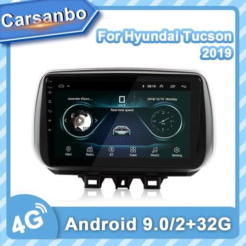 1024*600 Android Car DVD 2G 32G Android 9.0 Navigation GPS Radio for HYUNDAI TUCSON IX35 2019 2020 Multimedia Car DVD Player