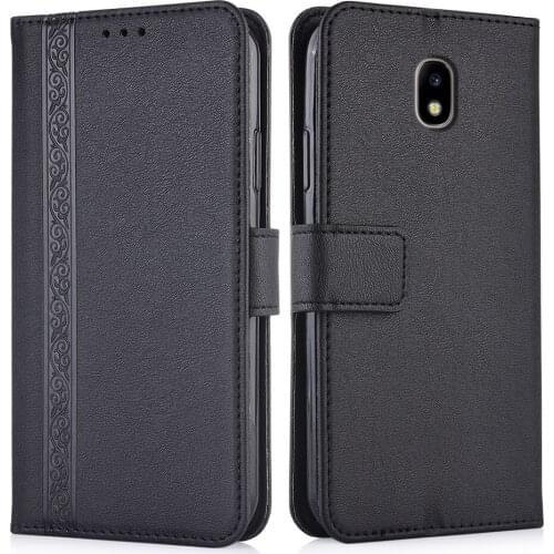 3d Embossed Leather Case for Samsung Galaxy J7 2017 J730 SM-J730 EU version Back Cover Wallet Case With Card Pocket