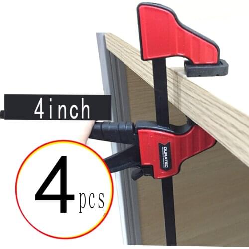 4/3/2pcs 4 Inch Quick Ratchet F Clamp Heavy Duty Wood Working Work Bar Clamp Clip Kit Woodworking Reverse clamping