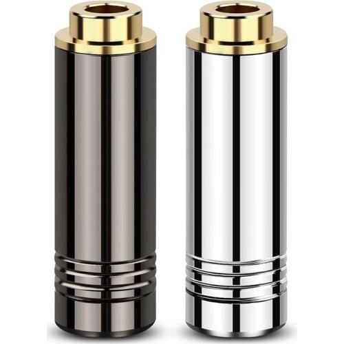 4.4mm 5 Pole Balanced Stereo Earphone Female Jack Audio Plug Bright Shell Metal Adapter DIY Wire Connector For Headphone