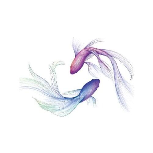 69MM×47MM Tattoo Sticker Waterproof Female Long-lasting Elf Pisces