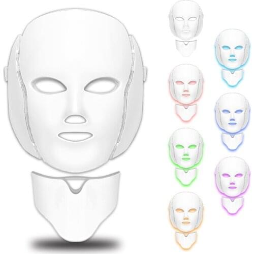 7 Colors Photon Beauty Mask Neck Skin Rejuvenation Anti Acne Wrinkle Beauty Treatment LED photon beauty instrument