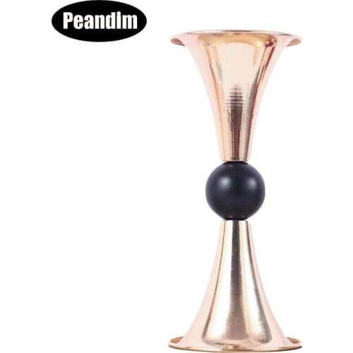 PEANDIM Gold Flower Vase Stand Metal Candle Holders Table Centerpieces Event Flowers Rack Road Lead Wedding For Home Decoration