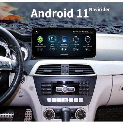 128GB Android 11 1920*720 Screen Car Radio Multimedia Video Player For Benz C-class C200 W204 C180 C260 C300 C63 2011-2014 GPS