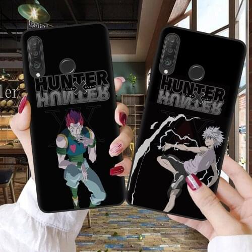 Phone Cases Black Silicone Cover For Huawei P10 P20 P30 P40 Lite E Mate 20 Lite Pro Anime Hunter X Hunter Killua Zoldyck Shell
