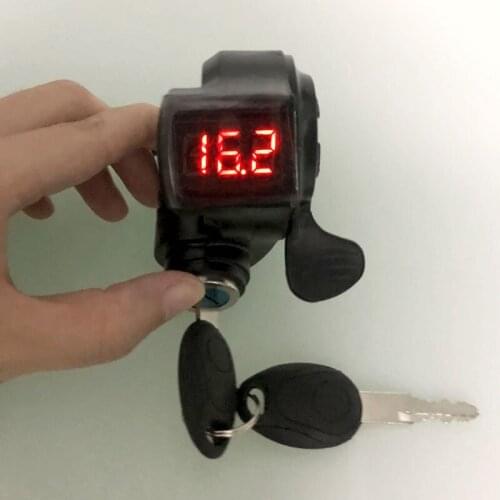 Droppinship E-bike Throttle with LCD Display Electric Scooter Handlebar Black Throttle Grips
