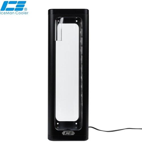 IceManCooler ICE-RX7 240mm Glass Water Tank Combo 5V 3PIN ARGB Light Motherboard Control Square Reservoir,White,Silver,Black