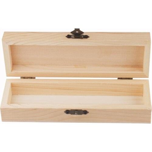 Stationery Case Lockable Portable Rectangular Wooden Sketching Pencil Box for Kids Pen Stationery Storage Box School Office