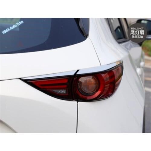 Lapetus Auto Styling Rear Lights Behind Lamp Eyelid Eyebrow Lid Cover Trim ABS Fit For Mazda CX-5 CX5 2017 2018 2019 2020 Bright