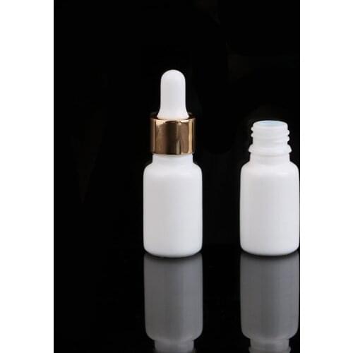 Merx Beauty Wholesales 21pcs 10ml 1/3 Floz Glass Dropper White Glass Dropper Bottle Cosmetic Bottle Essential Oil Bottle