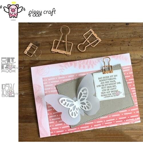 Piggy Craft metal cutting dies cut die mold Book envelope label clips Scrapbook paper craft knife mould blade punch stencils die