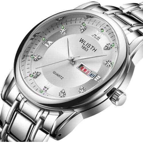 2020 Luxury Waterproof Mens Watches Stainless Steel Belt Wristwatches for Men Luminous Watch with Calendar Male Montres Homme