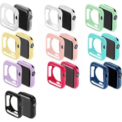 Candy Soft Silicone Case for Apple Watch 6 SE 5 4 3 2 1 40MM 44MM Cover Protection Shell for iWatch 4 5 6 3 2 42MM 38MM Bumper