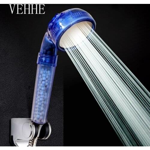 VEHHE New Arrival 3 Functions High Pressure SPA Shower Head Water Saving Showerhead Bathroom Accessory Anion Filter Shower