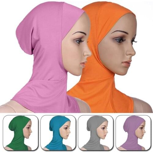 New Elegant And Dignified Turbans For Women Hat Veil Pure Color Muslim Women Hijab Female Turban Islamic Headscarf Jewelry