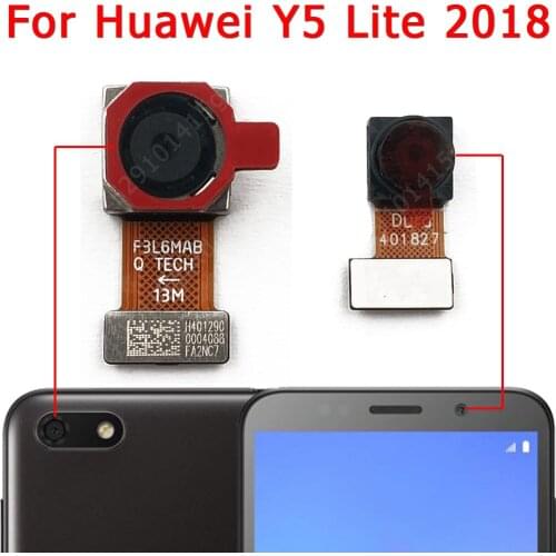 Original For Huawei Y5 Lite 2018 Front Rear Back Up Camera Frontal Main Facing Small Camera Module Flex Replacement Spare Parts