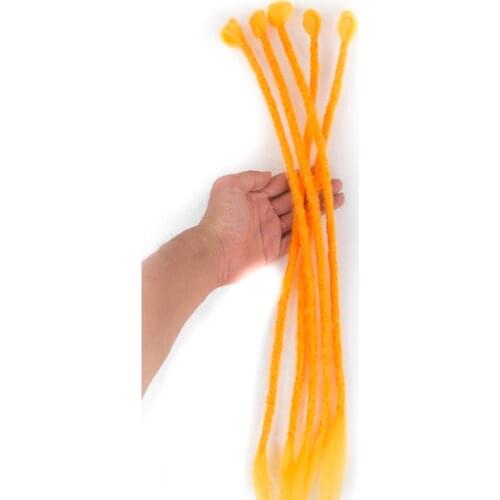 Qp hair 24"Soft Crochet braids Orange synthetic hair handmade Braiding Hair dreadlocks Hair Extenstion