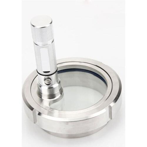 Sanitary Sight Glass 304 Stainless Steel Welded Observation Sight Hole with Flashlight/LED Light DN50/DN80/DN100