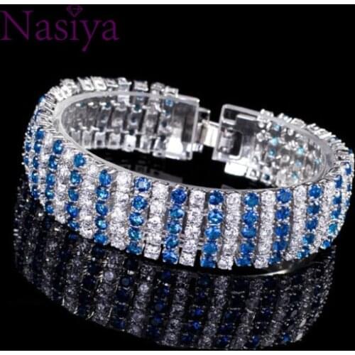 Lovely 5 Color AAA Cubic Zircon Silver Fine Jewellry Green CZ Stone Tennis Bracelets for Women Gift