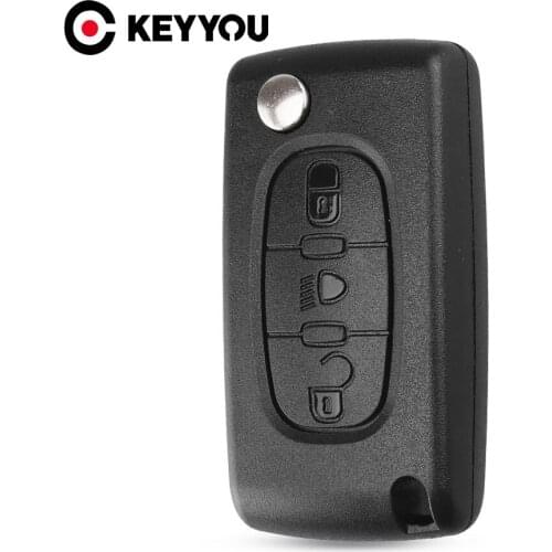 KEYYOU 20pcs/lot 3 Button Remote Flip Folding Key Shell Case Fob For CITROEN C2 C3 C4 C5 C6 C8 CE0536 Fob Car Key Case Auto Key