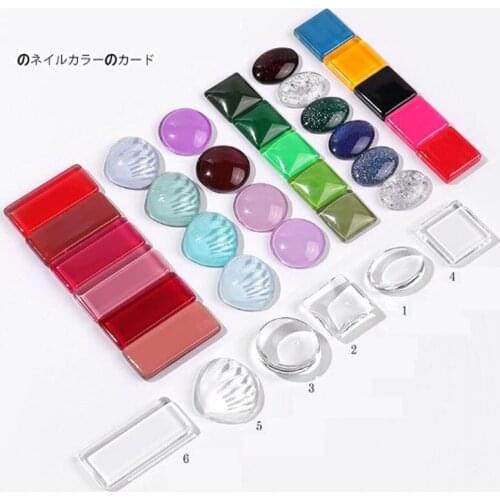 Nail glass color card Polish Card Nail Art UV Gel Polish Display Shelf False Nail Art Tools