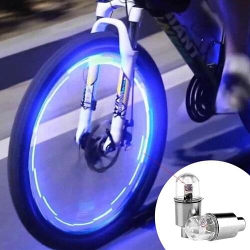 2PCS Firefly Spoke LED Wheel Valve Stem Cap Tire Motion Neon Light Lamp For Bike Bicycle Motorcycle With 3 AG10 Button Batteries