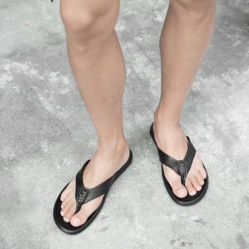 Transpirables rasteira summer sandalias herren size for hombre Flip-flops flip slapi men soft chancla genuine mens heren 2020