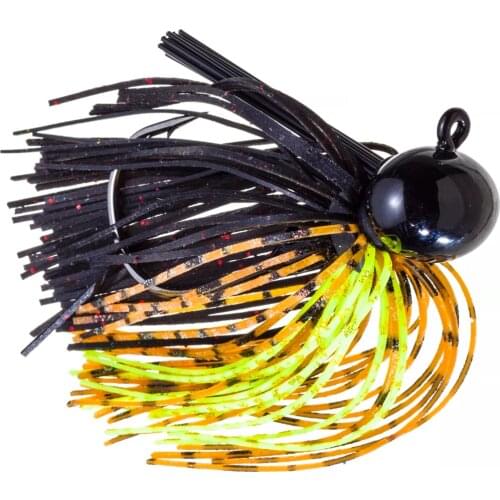 WLure Weedless Football Jig Lgng Casting Weed Guard Trailer Keeper Premium Silicone Skirts Heavy Duty and Sharp Hook JH1