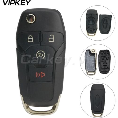 Remotekey flip remote key replacement 4 button N5F-A08TDA for Ford F-Series truck F-150 flip car remote key case shell