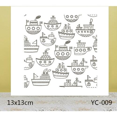 ZhuoAng Cartoon Cargo Ship Clear Stamps For DIY Scrapbooking/Card Making/Album Decorative Silicon Stamp Crafts