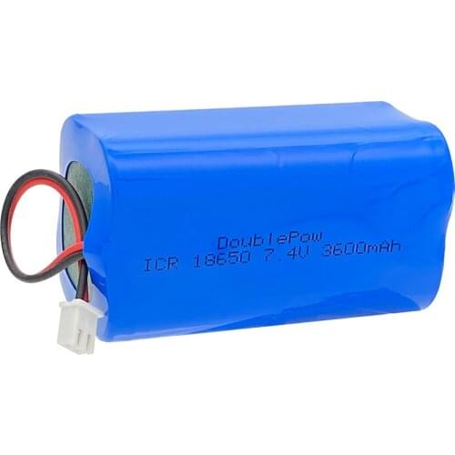 100% original Doublepow true capacity 7.4v 18650 lithium battery 3600mAh rechargeable battery packs megaphone speaker