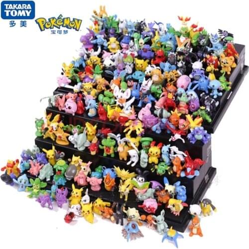 144pcs Different Styles 3cm Pokemon Model Doll Japan Anime Figure Pikachu Action Small Model Toy Ornaments Decoration Child Gift